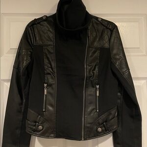 NWT Ookie & Lala Black Moto Jacket, Size S